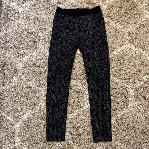 RACHEL Rachel Roy Black & White Jacquard Leggings size Medium - Picture 3 of 10